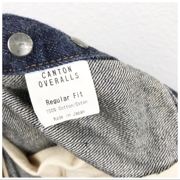 Canton Overalls Japanese Selvedge Denim Jeans Regular Fit‎ 32x30 - Picture 8 of 9